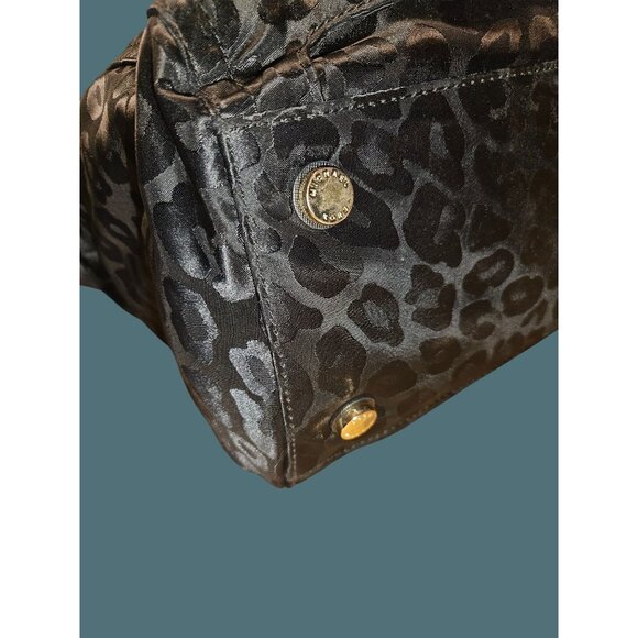 Michael Kors Kelsey Leopard Nylon Tote Shoulder Bag - Picture 8 of 16